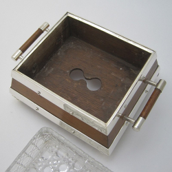 Edwardian Circular Silver Jewellery or Trinket Box with Push Button Latch