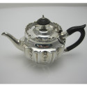 Victorian Silver Plate and Glass Biscuit Barrel with Beaded Swing Handle