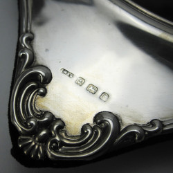 Silver Tea Strainer and Bowl with Keyhole Style Pierced Tab Handles (1958)