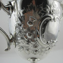Large Size Victorian Silver Vase with Trumpet Shaped Body