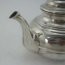 Late Victorian Silver and Cut Glass Claret Jug with Hinged Domed Floral Lid