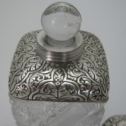 Pretty Glass and Silver Vase with Hallmarked Silver Collar (1917)