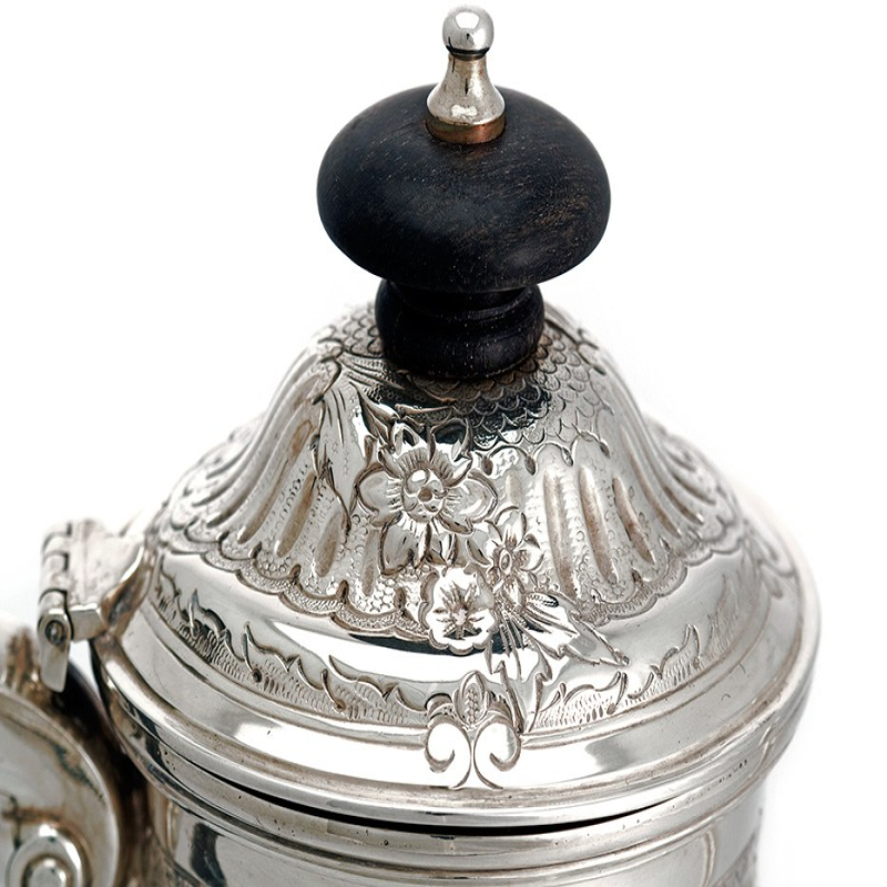 Vintage Silver Sugar Basket with Original Blue Liner (c.1932)