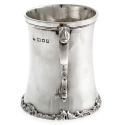Victorian Silver Drum Mustard Pot with Engraved Body (c.1861)