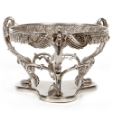 Unusual Cranberry Glass Lined Silver Dressing Table Jar (c.1901)