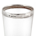 Bottoms Up! City Carlton Club Crested Silver Plate Vera Pin Up Girl Half Pint Mug (c.1900)