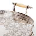 Large Decorative Fine Quality Silver Plate Mirror Plateau Cake Stand (c.1880)