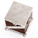 Antique Chester Silver Shaped Box with Gilt Interior