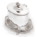 Silver and Tortoiseshell Perfume Bottle with Cut Glass Body (1926)