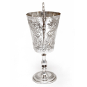 Antique Silver Trophy Cup or Wine Cooler with Two Scroll Handles (1901)