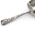 Gerogian Silver Tea Caddy Spoon with Turned Dyed Green Ivory Handle (1802)