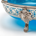 German 800 Grade Silver Centre Piece with Boat Shaped Bowl and Decorated with Silver Swans