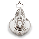 Victorian Silver Plated Claret Jug in an Unusual Oval Shape