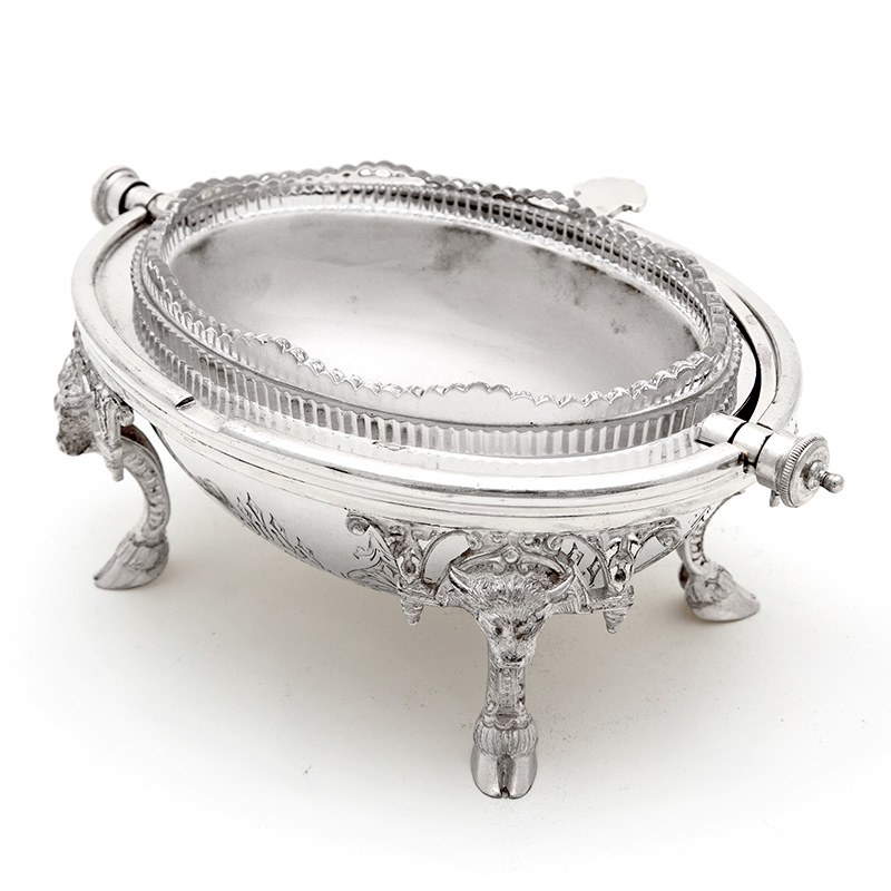Antique Chester Silver Jewellery Box with a Beaded Border to Lid (1910)