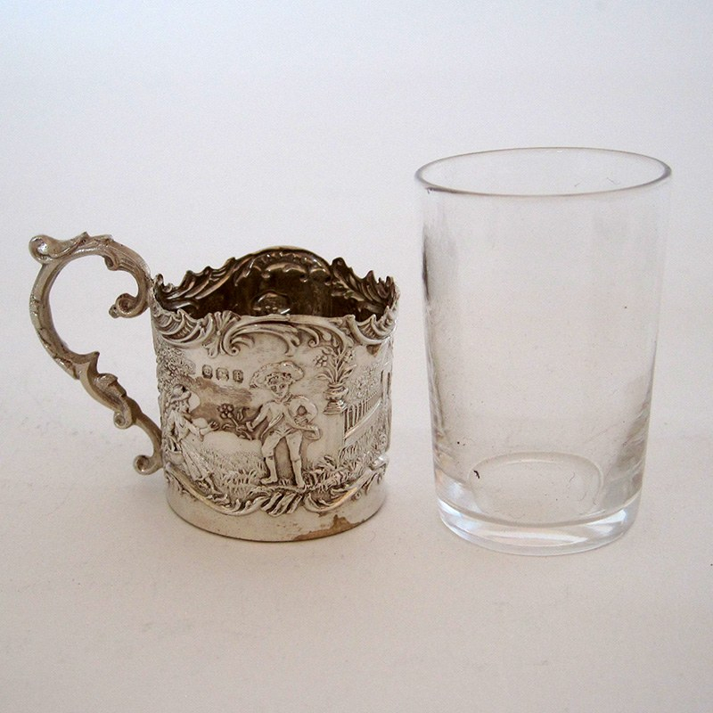 Antique Silver Plated Jewellery Box with Plain Domed Lid and Gargoyle Feet