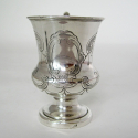 Antique Silver Plated Claret Jug with an Engraved Glass Body in the Manner of Christopher Dresser