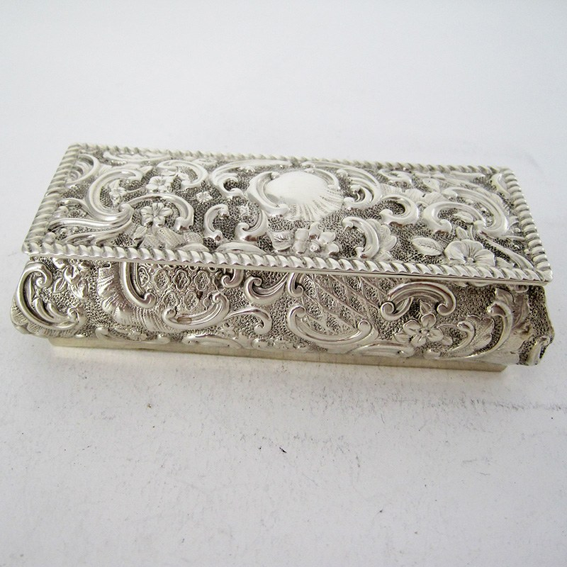 Antique Silver Mounted Biscuit Barrel with Deep Cut Glass Diamond Pattern Body