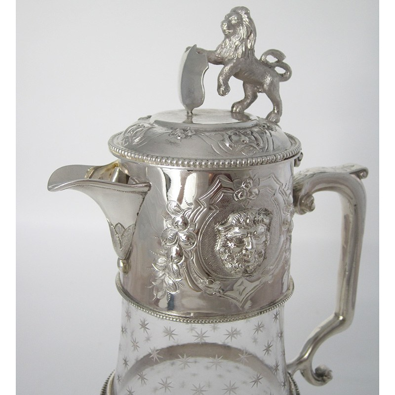 Silver Plated Claret Jug Engraved with The Gamekeepers Dog Show 1902