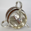 Edwardian Silver Plated Barrel or Box with a Plain Body and Glass Liner
