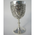 Antique Silver Plated Sugar Basket with the Original White Frosted Opeline Glass Liner