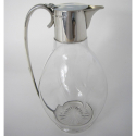 Vintage Art Deco Style Silver Plated Bottle Stand with a Plain Body with Stepped Loop Handles