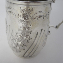 Oval Silver Plate and Cut Glass Box with a Flush Hinged Lid