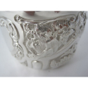 Victorian Silver Christening Mug Engraved with Floral Scenes