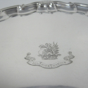 Victorian Silver Shovel Shaped Tea Caddy Spoon with a Beautifully Engraved Floral Scene