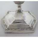 Silver Plated Cigar or Trinket Box with a Domed Lid with Alternate Stripes