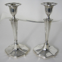 Pair of Elkington & Co Silver Plated Salts with British Blue Glass Liners