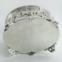 John Grinsell Silver Mounted and Cut Glass Swirl Design Inkwell